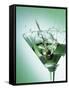 Martini with Olive Splash-Steve Lupton-Framed Stretched Canvas
