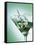 Martini with Olive Splash-Steve Lupton-Framed Stretched Canvas