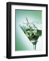 Martini with Olive Splash-Steve Lupton-Framed Premium Photographic Print