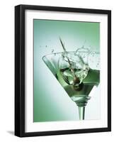 Martini with Olive Splash-Steve Lupton-Framed Photographic Print