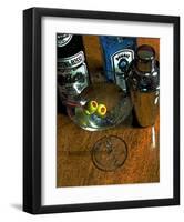 Martini with Two Olives on the Wood Table-Steve Ash-Framed Giclee Print