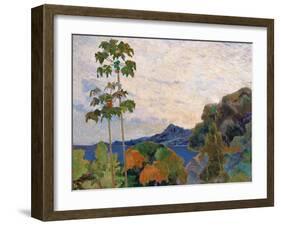 Martinique Landscape, 1887 (Detail)-Paul Gauguin-Framed Giclee Print