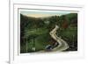 Martins Mountain, Maryland - National Road Scene East of Cumberland-Lantern Press-Framed Art Print