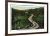 Martins Mountain, Maryland - National Road Scene East of Cumberland-Lantern Press-Framed Art Print