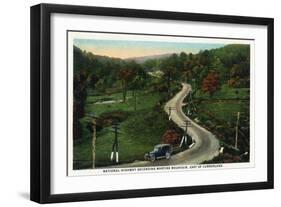 Martins Mountain, Maryland - National Road Scene East of Cumberland-Lantern Press-Framed Art Print