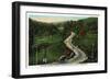 Martins Mountain, Maryland - National Road Scene East of Cumberland-Lantern Press-Framed Art Print