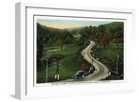 Martins Mountain, Maryland - National Road Scene East of Cumberland-Lantern Press-Framed Art Print