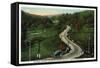 Martins Mountain, Maryland - National Road Scene East of Cumberland-Lantern Press-Framed Stretched Canvas
