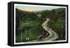 Martins Mountain, Maryland - National Road Scene East of Cumberland-Lantern Press-Framed Stretched Canvas