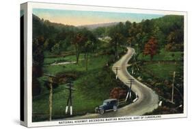 Martins Mountain, Maryland - National Road Scene East of Cumberland-Lantern Press-Stretched Canvas