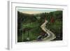 Martins Mountain, Maryland - National Road Scene East of Cumberland-Lantern Press-Framed Art Print