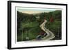 Martins Mountain, Maryland - National Road Scene East of Cumberland-Lantern Press-Framed Art Print
