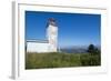 Martins, New Brunswick, White Old Traditional Historic Lighthouse Ion Water with Fields on Cliff-Bill Bachmann-Framed Photographic Print