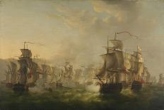 Encounter of the Dutch and the English Fleet-Martinus Schouman-Art Print