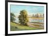 Martlesham Creek near Woodbridge, Suffolk, 1991 (Oil and Pastel on Canvas)-Anthea Durose-Framed Giclee Print