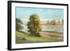 Martlesham Creek near Woodbridge, Suffolk, 1991 (Oil and Pastel on Canvas)-Anthea Durose-Framed Giclee Print