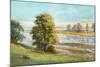 Martlesham Creek near Woodbridge, Suffolk, 1991 (Oil and Pastel on Canvas)-Anthea Durose-Mounted Giclee Print