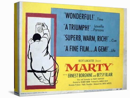 Marty, 1955, Directed by Delbert Mann-null-Stretched Canvas