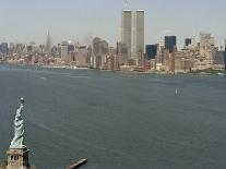 Twin Towers and Liberty 1990-Marty Lederhandler-Photographic Print