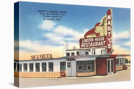 Marty's Lobster House, Virginia, Roadside Retro-null-Stretched Canvas