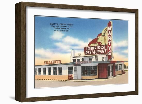 Marty's Lobster House, Virginia, Roadside Retro-null-Framed Art Print