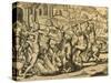 Martyrdom of Missionary Monks in South America, Engraving from Historia Americae-Theodor de Bry-Stretched Canvas