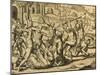 Martyrdom of Missionary Monks in South America, Engraving from Historia Americae-Theodor de Bry-Mounted Giclee Print