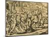 Martyrdom of Missionary Monks in South America, Engraving from Historia Americae-Theodor de Bry-Mounted Giclee Print