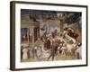 Martyrdom of Saint Barbara, Fresco Detail from Stories of Saint Barbara, 1524-Lorenzo Lotto-Framed Giclee Print