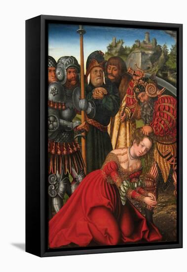 Martyrdom of Saint Barbara-Lucas Cranach the Elder-Framed Stretched Canvas
