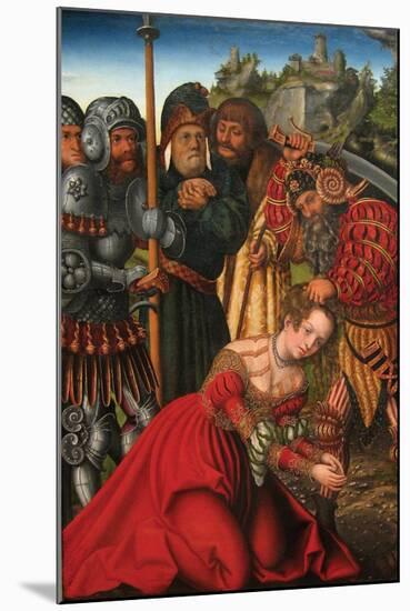 Martyrdom of Saint Barbara-Lucas Cranach the Elder-Mounted Art Print