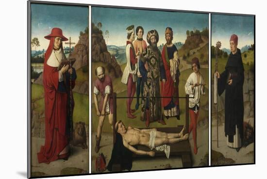 Martyrdom of Saint Erasmus (Triptyc), 1458-Dirk Bouts-Mounted Giclee Print