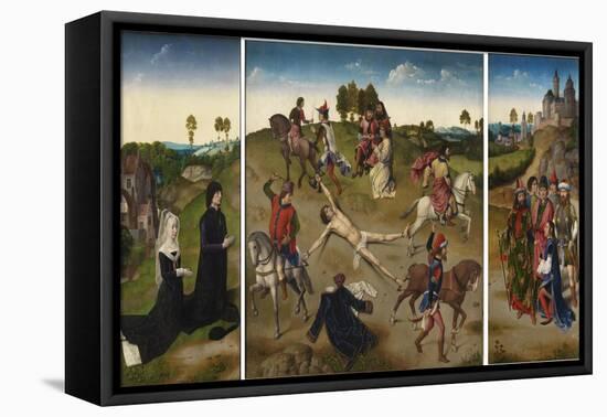 Martyrdom of Saint Hippolytus (Triptyc), after 1468-Hugo van der Goes-Framed Stretched Canvas