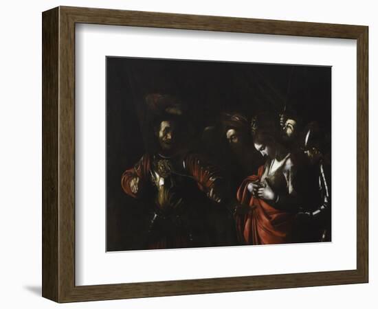 Martyrdom of Saint Ursula (Stares at Arrow in Her Chest)-Caravaggio-Framed Art Print