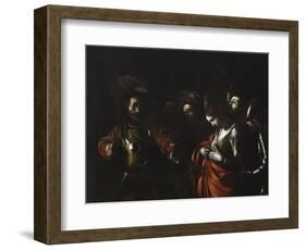 Martyrdom of Saint Ursula (Stares at Arrow in Her Chest)-Caravaggio-Framed Art Print