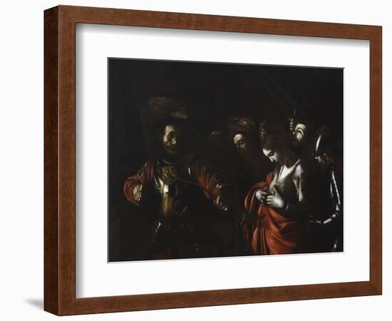 Martyrdom of Saint Ursula (Stares at Arrow in Her Chest)-Caravaggio-Framed Art Print