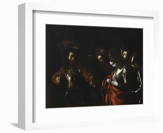 Martyrdom of Saint Ursula (Stares at Arrow in Her Chest)-Caravaggio-Framed Art Print