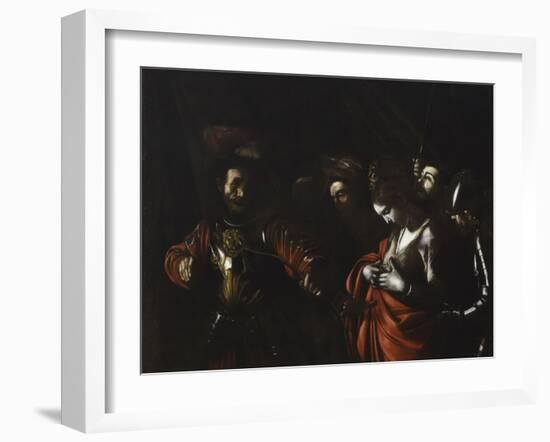 Martyrdom of Saint Ursula (Stares at Arrow in Her Chest)-Caravaggio-Framed Art Print