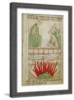 Martyrdom of St. Lawrence in 258 Ad, from a Bible-null-Framed Giclee Print