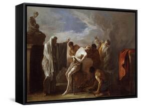 Martyrdom of St Lawrence-Johann Heinrich Schonfeld-Framed Stretched Canvas