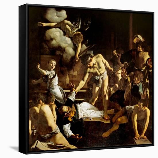 Martyrdom of St. Matthew-Caravaggio-Framed Stretched Canvas