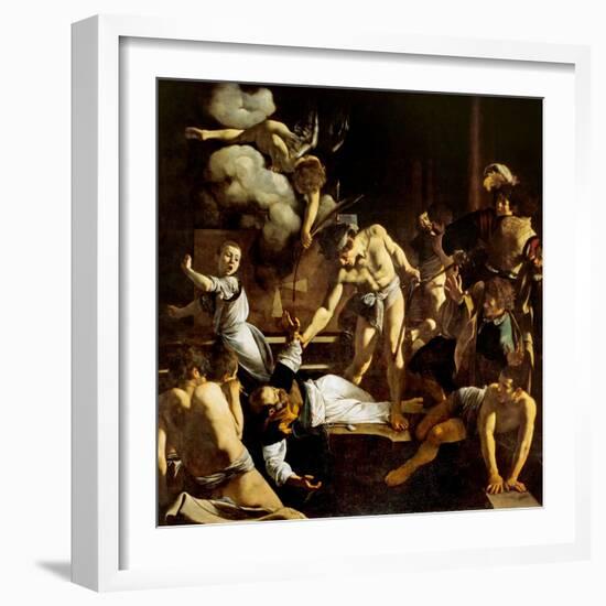 Martyrdom of St. Matthew-Caravaggio-Framed Art Print