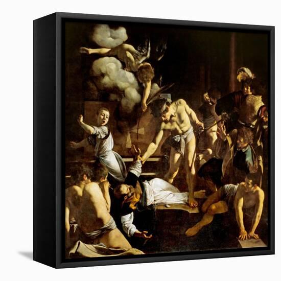 Martyrdom of St. Matthew-Caravaggio-Framed Stretched Canvas
