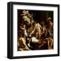 Martyrdom of St. Matthew-Caravaggio-Framed Art Print