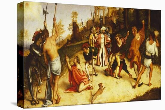 Martyrdom of St Stephen, Division of Martinengo Altarpiece-Lorenzo Lotto-Stretched Canvas