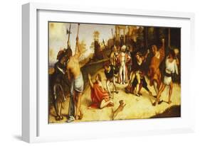 Martyrdom of St Stephen, Division of Martinengo Altarpiece-Lorenzo Lotto-Framed Giclee Print