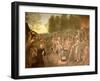 Martyrdom of Three Jesuit Priests, Father Brebeuf and Lallemant at the Stakes-Alfred Pommier-Framed Giclee Print