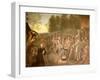 Martyrdom of Three Jesuit Priests, Father Brebeuf and Lallemant at the Stakes-Alfred Pommier-Framed Giclee Print