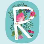 Vector Hand Drawn Floral Monogram with Vintage Amazing Flowers! Letters S Perfect for Backgrounds O-MarushaBelle-Art Print