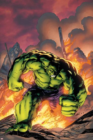 Marvel Adventures Hulk No.1 Cover: Hulk-Carlo Pagulayan-Lamina Framed Poster